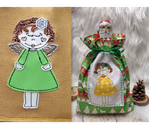 ADVENTSKALENDER 6. Dezember - Stickdatei Weihnachtsengel Appli